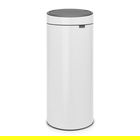 Cos de gunoi cu soft touch, Brabantia, Touch New, 30 L, 32x29.5x72 cm, otel, alb