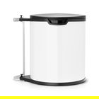 Cos de gunoi pentru dulap, Brabantia, White, 15 L, 30x29.3x34.7 cm, otel, alb