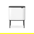 Cos de gunoi cu soft touch, Brabantia, Bo Touch, 11+23 L, 31.2x54x68 cm, otel, alb