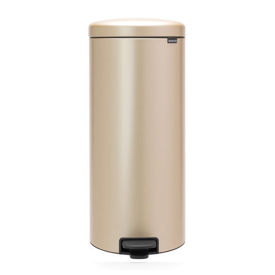 Cos de gunoi cu pedala, Brabantia, NewIcon Metallic Gold, 30 L, 38x29.3x67.9 cm, otel, auriu