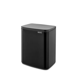 Cos de rufe, Brabantia, Bo Small, 12 L, 23x29.5x37.5 cm, otel, negru mat