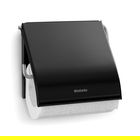 Suport hartie igienica, Brabantia, ReNew, 13.2x1.7x12.3 cm, otel, negru mat