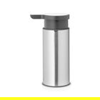Dispenser sapun lichid, Brabantia, Matt Steel, 9.5x6.5x16.5 cm, otel, argintiu