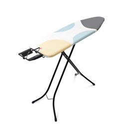 Masa de calcat, Brabantia B, Spring Bubbles, 124x38 cm, 7 pozitii de reglare, otel/bumbac
