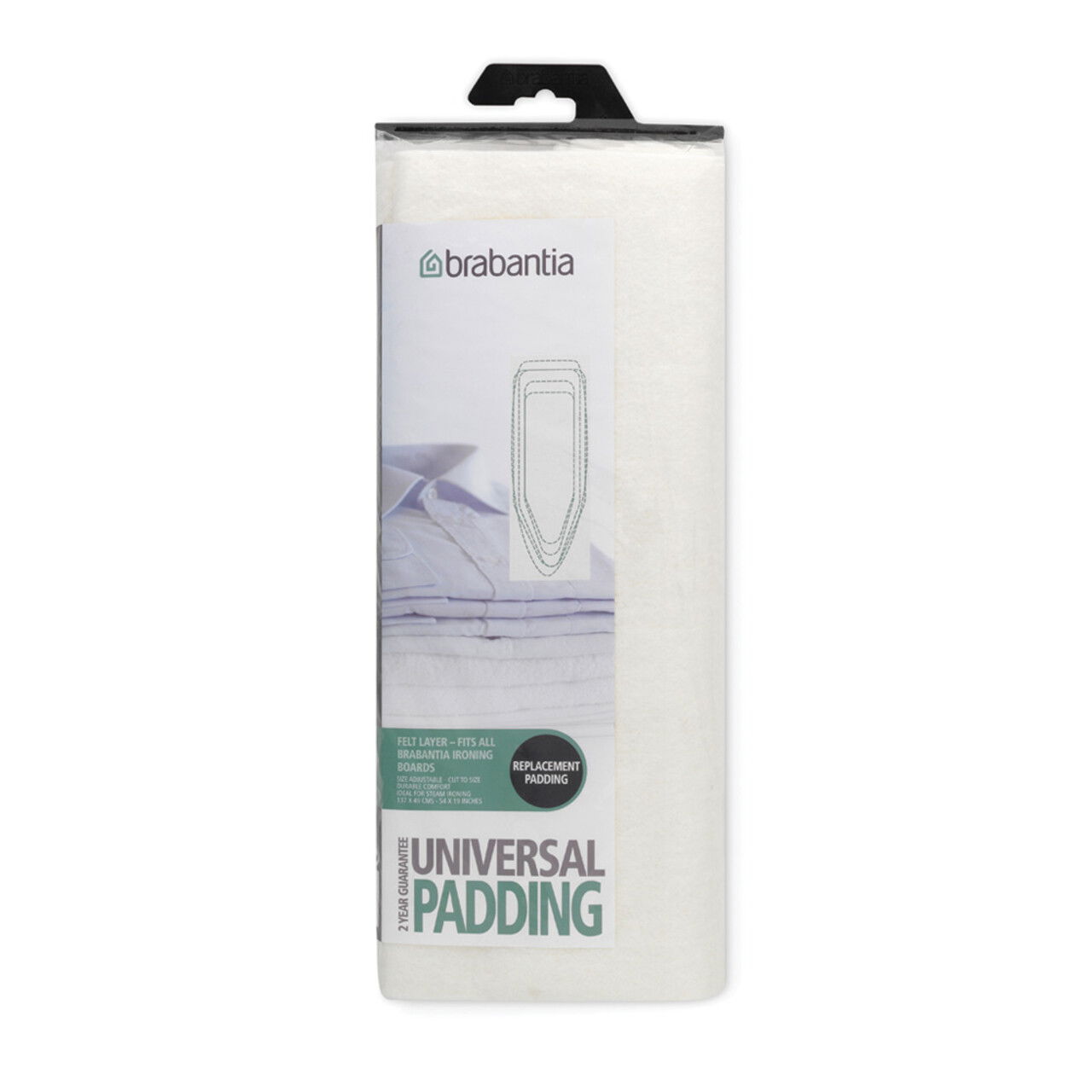 Covoras pentru masa de calcat, Brabantia, White, 137x48 cm, 8 mm, textil, alb