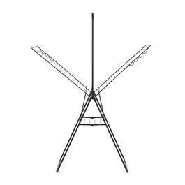 Uscator de rufe cu suport umerase, Brabantia, Hangon Matt, 25 m capacitate de uscare, otel, negru mat