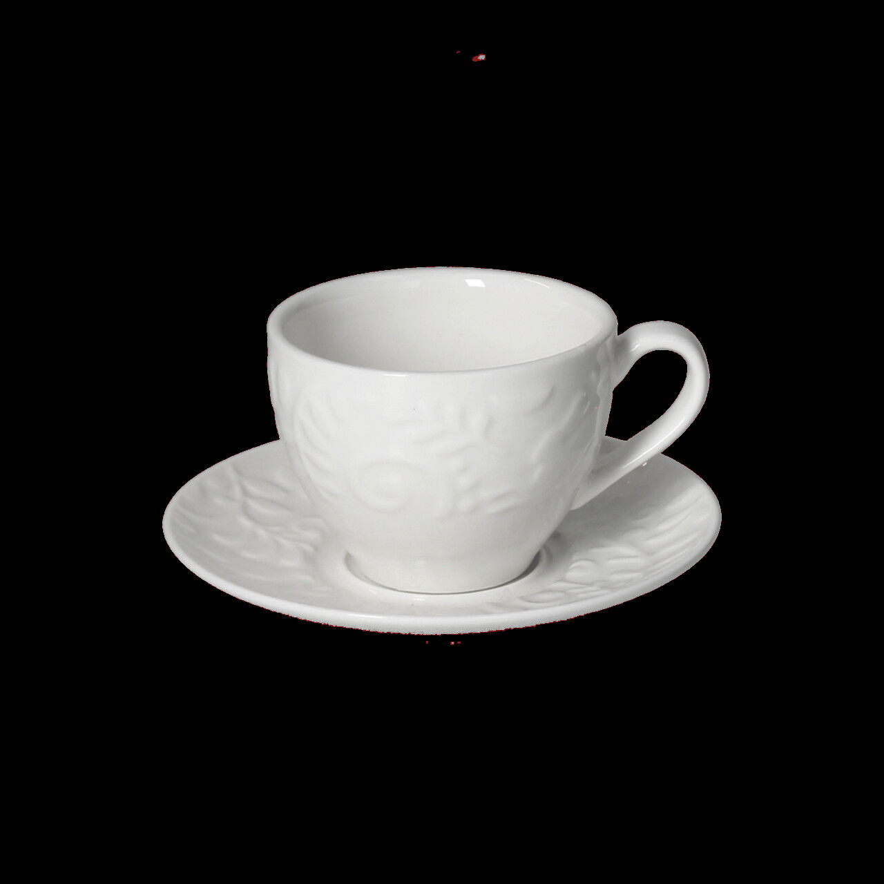 Set 6 cesti de cafea cu farfurie Etoile, Andrea Fontebasso, 90 ml, New Bone China, alb