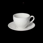 Set 6 cesti de cafea cu farfurie Etoile, Andrea Fontebasso, 90 ml, New Bone China, alb