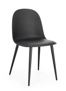 Scaun Ella, Bizzotto, 45x51.5x80.5 cm, polipropilena/otel, negru