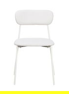 Scaun Inka, Bizzotto, 45x49x78 cm, otel/poliester, alb