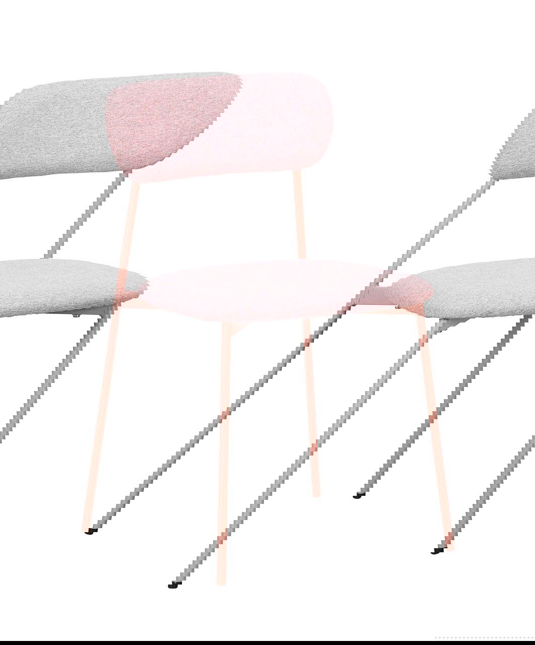 Scaun Inka, Bizzotto, 45x49x78 cm, otel/poliester, roz