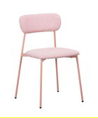 Scaun Inka, Bizzotto, 45x49x78 cm, otel/poliester, roz