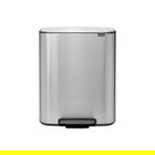 Cos de gunoi cu pedala, Brabantia, Bo Pedal, 60 L, 36.3x54.1x65.2 cm, otel, argintiu