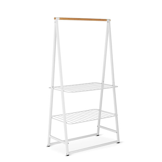 Suport pentru haine, Brabantia, Linn Large, 99.5x57x190 cm, otel, alb