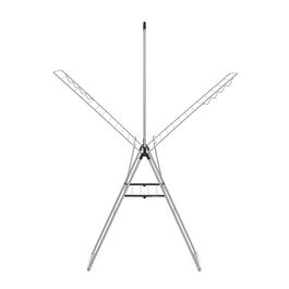 Uscator de rufe cu suport umerase, Brabantia, Hangon Metallic, 25 m capacitate de uscare, otel, gri metalizat