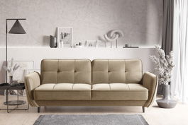 Canapea extensibila 3 locuri ELTAP, SO-BEL-20NU, Bellis, 220x90x83 cm, lemn/poliester, maro deschis