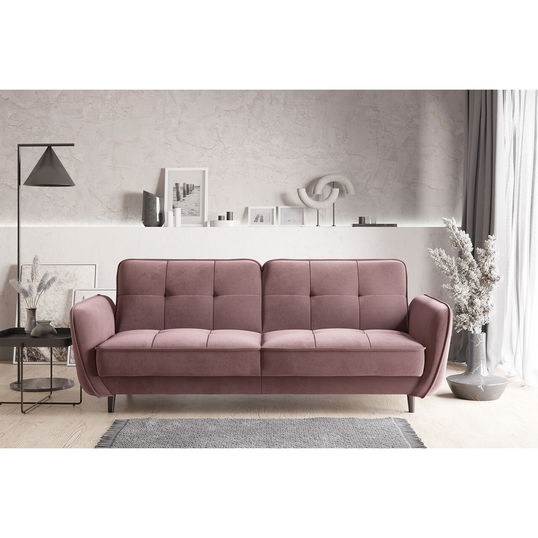 Canapea extensibila 3 locuri ELTAP, SO-BEL-24VE, Bellis, 220x90x83 cm, lemn/poliester, roz