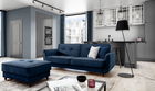 Canapea extensibila 3 locuri ELTAP, SO-BEL-40LO, Bellis, 220x90x83 cm, lemn/poliester, albastru inchis