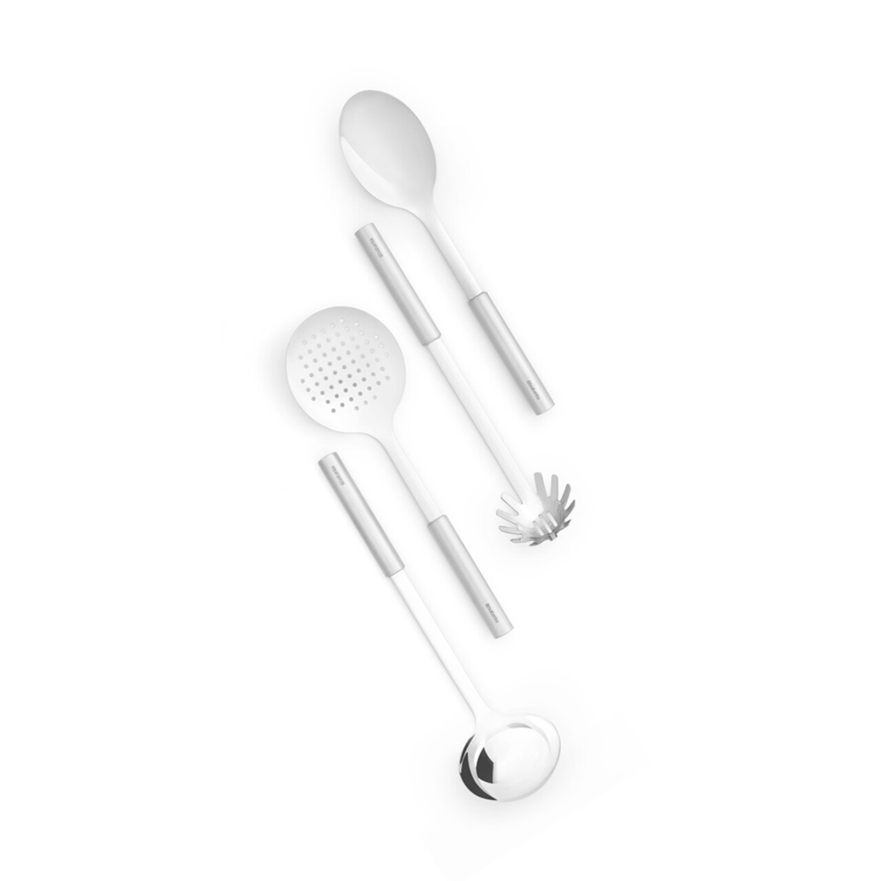 Set 4 ustensile de bucatarie, Brabantia, Profile, 11.6x11.6x35 cm, inox, argintiu