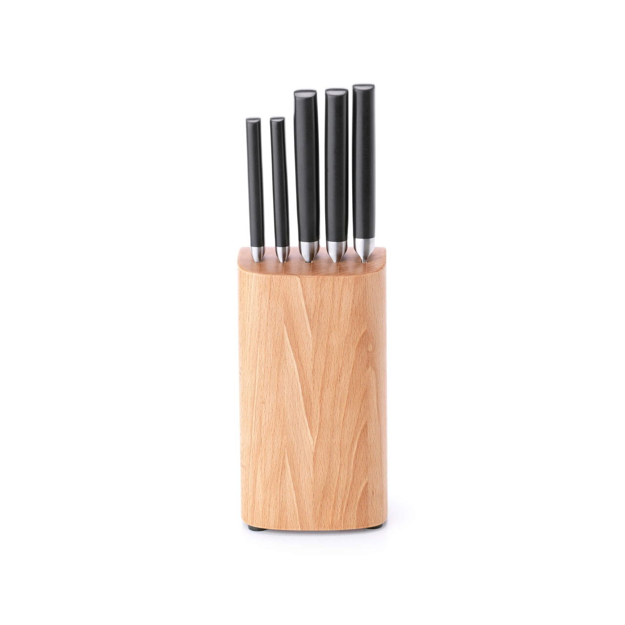 Set cutite cu suport, Brabantia, Profile, 36x12x10 cm, lemn/otel, natural