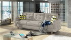Canapea extensibila 3 locuri ELTAP, Ask10, Asgard, 233x92x93 cm, lemn/poliester, bej inchis