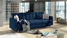 Canapea extensibila 3 locuri ELTAP, Ask14, Asgard, 233x92x93 cm, lemn/poliester, albastru inchis