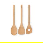 Set 3 ustensile de bucatarie, Brabantia, Profile, 33.5x7x3.7 cm, lemn, natural