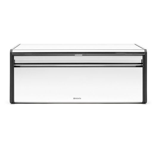 Cutie pentru paine, Brabantia, Fall Front Brilliant, 46.5x25x18.7 cm, otel, argintiu lucios/negru
