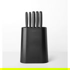Set 5 cutite cu suport, Brabantia, Tasty+, 18.9x8.9x33.5 cm, plastic/otel, gri inchis