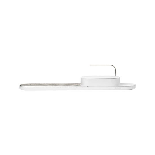 Set organizator chiuveta cu suport de uscare vase, Brabantia, SinkStyle Mineral, 75x13x15 cm, plastic/inox, alb