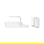 Set organizator chiuveta si dozator sapun 3 piese, Brabantia, SinkStyle Mineral, 35x13x16 cm, plastic, alb