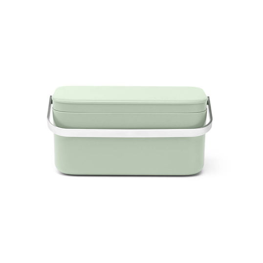 Recipient colectare resturi alimentare, Brabantia, SinkSide Waste Box, 22.1x12.7x10.7 cm, plastic/inox, verde jad