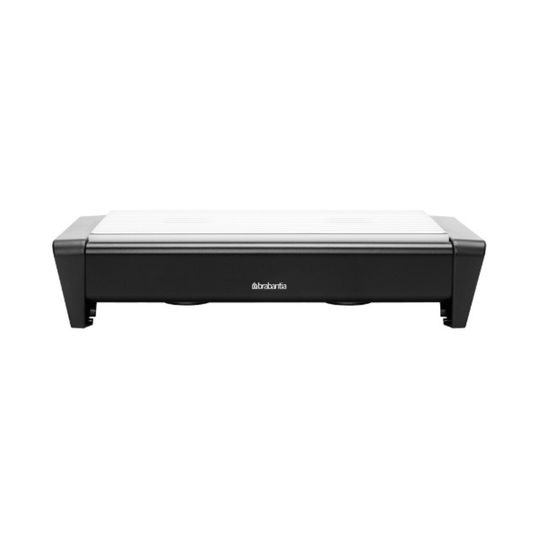 Plita cu lumanari pentru incalzit mancare, Brabantia, Black, 35.7x18.8x8 cm, otel/aluminiu, negru