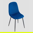 Scaun Noir, Homla, 52x44x85 cm, metal/catifea din poliester, albastru/negru