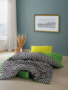 Lenjerie de pat pentru o persoana, Dazzle - Green, Cozy Home, Bumbac Ranforce