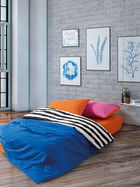 Lenjerie de pat dubla, Dusk - Blue, Cozy Home, Bumbac Ranforce