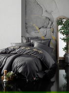 Lenjerie de pat dubla, King - Anthracite, Cotton Box, Bumbac Satinat