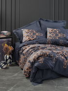 Lenjerie de pat dubla, Sarina - Dark Blue, Cotton Box, Bumbac Satinat