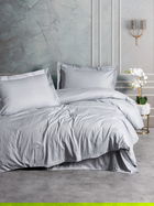 Lenjerie de pat dubla, Stripe - Grey, Cotton Box, Bumbac Satinat