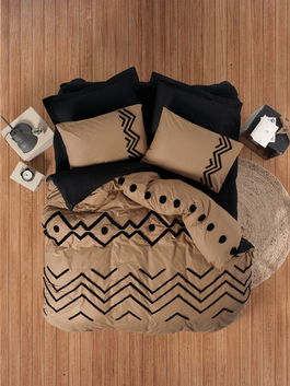 Lenjerie de pat dubla, Elio - Copper, Cotton Box, Bumbac Ranforce