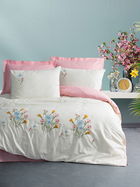 Lenjerie de pat dubla, Delbin - Pink, Cotton Box, Bumbac Ranforce