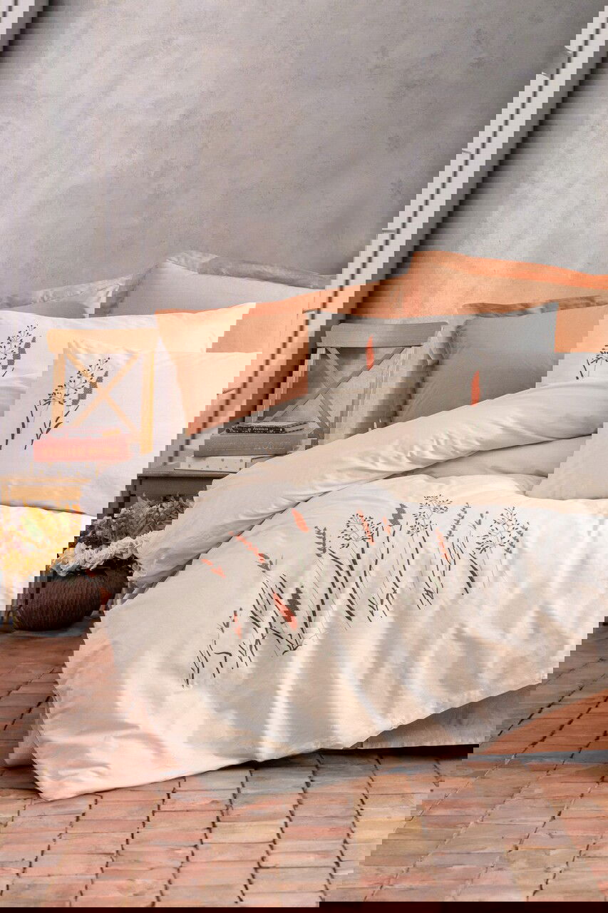 Lenjerie de pat dubla, Maia - Caramel, Cotton Box, Bumbac Ranforce