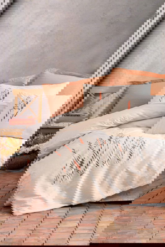 Lenjerie de pat dubla, Maia - Caramel, Cotton Box, Bumbac Ranforce