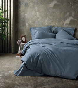 Lenjerie de pat dubla, Plain - Anthracite, Cotton Box, Bumbac Ranforce