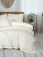 Lenjerie de pat dubla, Banded - Brown, Cotton Box, 85% bumbac / 15% in
