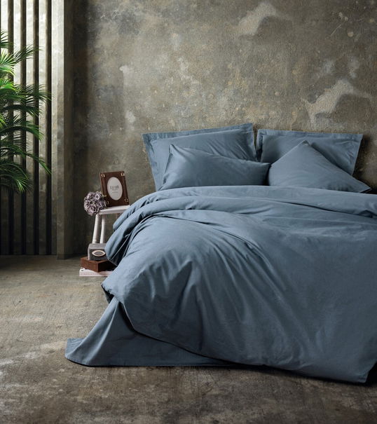 Lenjerie de pat pentru o persoana, Plain - Anthracite, Cotton Box, Bumbac Ranforce