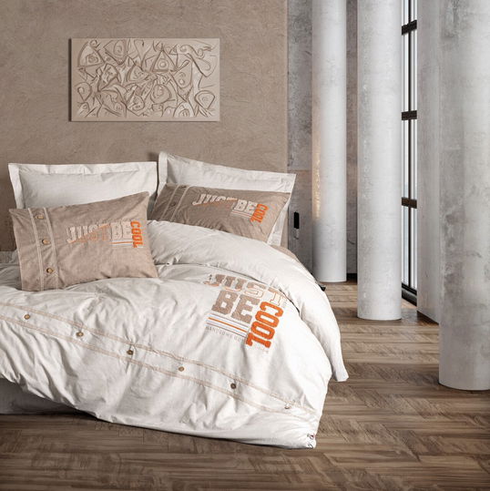 Lenjerie de pat pentru o persoana, Cool - Brown, Cotton Box, Bumbac Ranforce