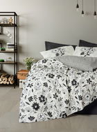 Lenjerie de pat pentru o persoana, Meresa - Black, Cotton Box, Bumbac Ranforce
