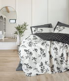 Lenjerie de pat pentru o persoana, Ohia - Anthracite, Cotton Box, Bumbac Ranforce