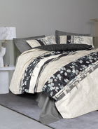 Lenjerie de pat pentru o persoana, Lehlare - Anthracite, Cotton Box, Bumbac Ranforce